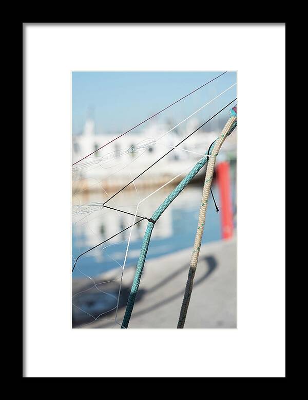 Seascape Framed Print featuring the photograph Ropes by Jean Gill