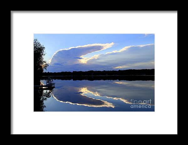 Sunset Framed Print featuring the photograph Rorschach reflection by Rick Rauzi