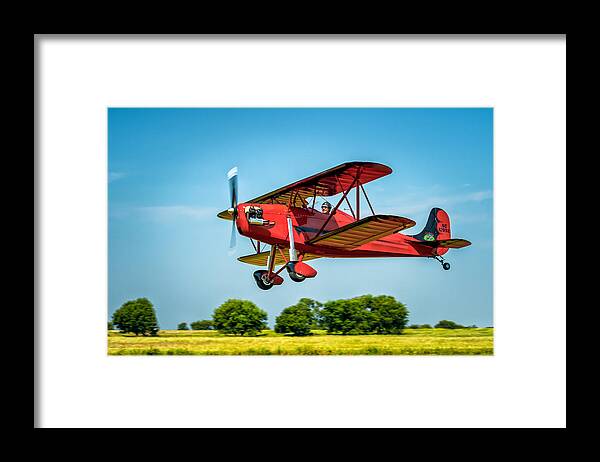 Biplane Framed Print featuring the photograph Rose Parakeet Biplane by James Barber