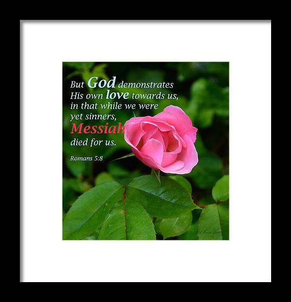 Scripture Framed Print featuring the photograph No Greater Love by Brian Tada