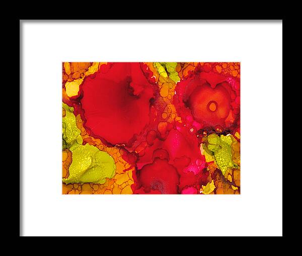 Tropical Framed Print featuring the painting Roses by Angela Treat Lyon
