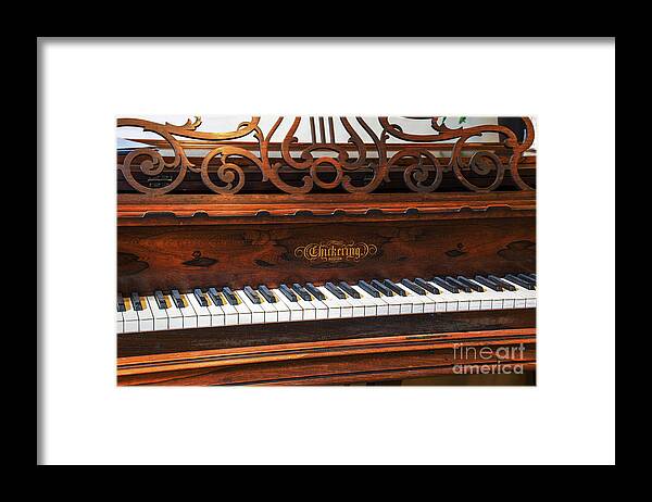 Piano Framed Print featuring the photograph Rosewood Piano by Sharon McConnell