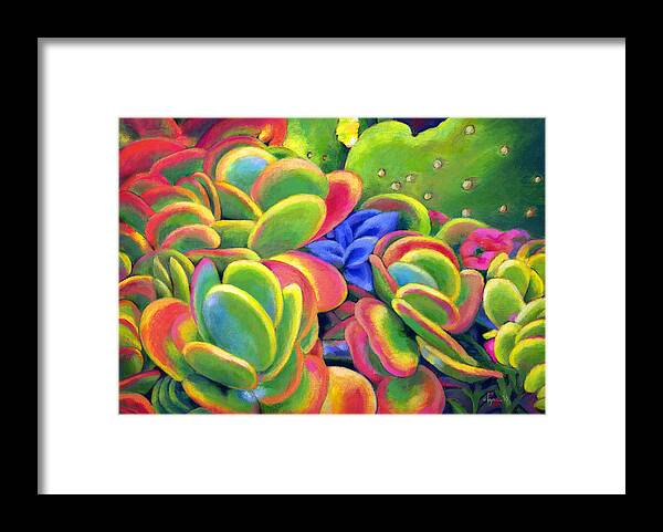 Hawaii Framed Print featuring the painting Rosey Lips by Angela Treat Lyon