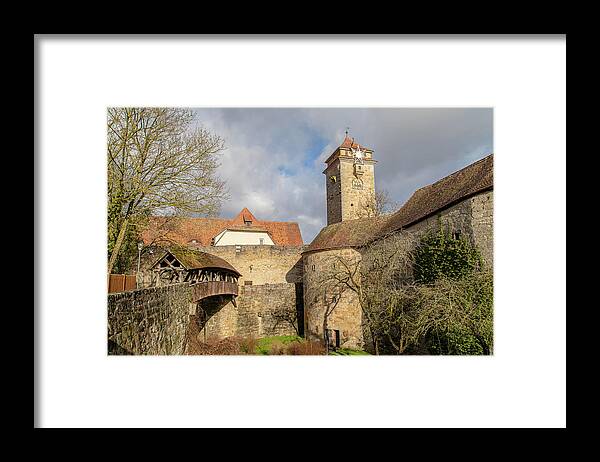 Photosbymch Framed Print featuring the photograph Rothenburg ob der Tauber from outside by M C Hood
