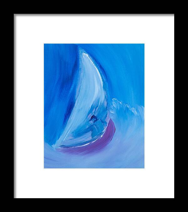 Sailing Framed Print featuring the painting Rough Sailing by Frank Bright