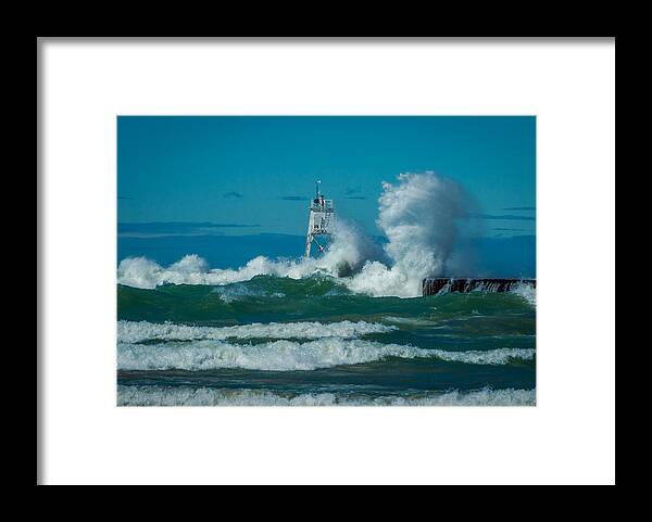 Grand Marais Mi Framed Print featuring the photograph Rough Seas by Gary McCormick