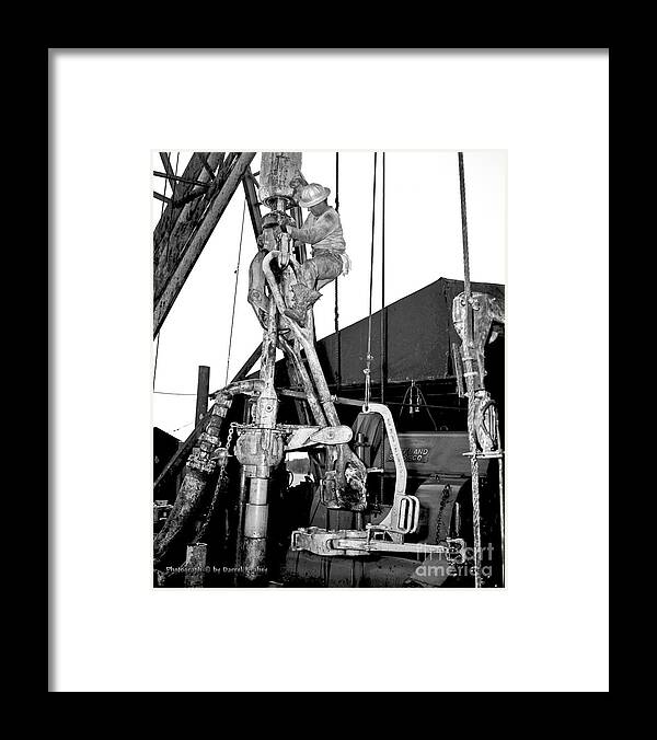 Oil Field Framed Print featuring the photograph Roughnecks by Larry Keahey