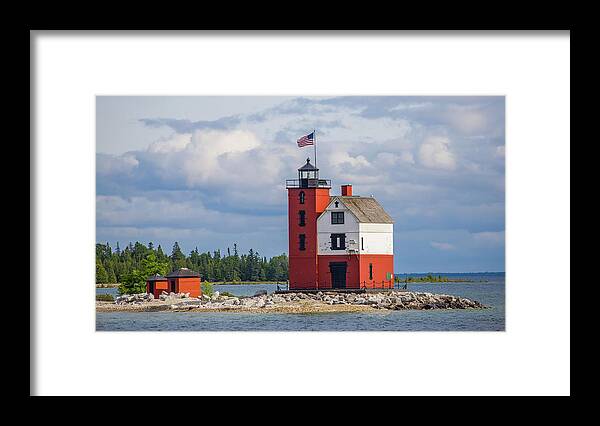 Michigan Framed Print featuring the photograph Round Island Lighthouse by Kevin Craft