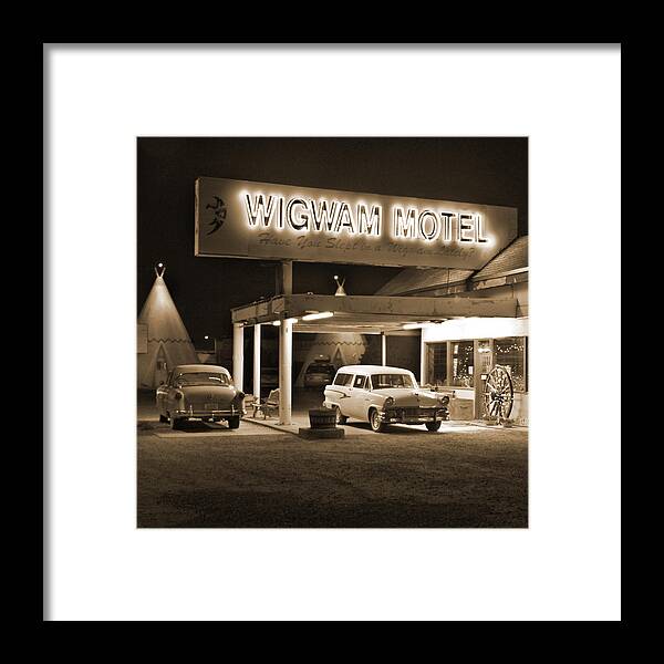 Tee Pee Framed Print featuring the photograph Route 66 - Wigwam Motel by Mike McGlothlen