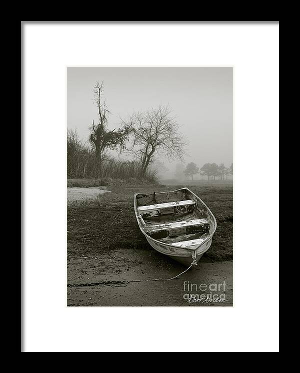 Rowboat Framed Print featuring the photograph Row Boat and Low Tide by David Gordon