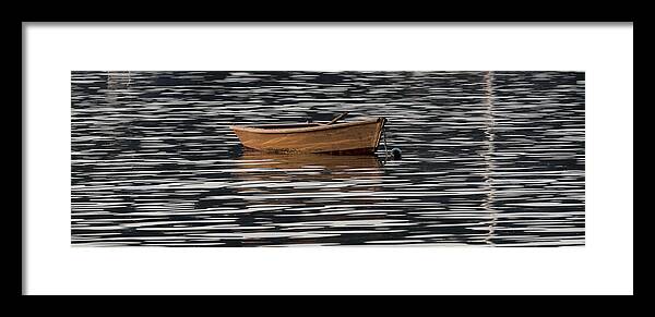 Rowboat Framed Print featuring the photograph Rowboat at rest by David Kay