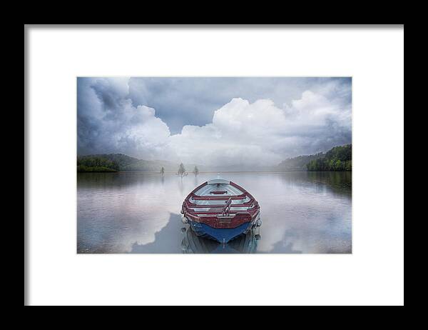 Appalachia Framed Print featuring the photograph Rowboat Reflections by Debra and Dave Vanderlaan