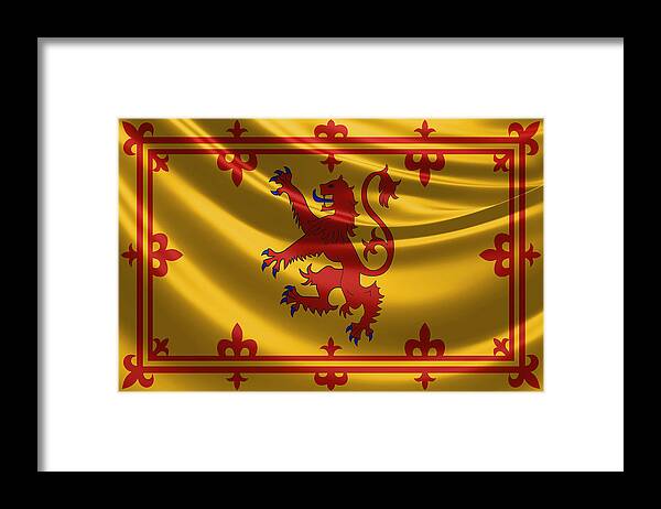 'royal Collection' By Serge Averbukh Framed Print featuring the digital art Royal Banner of the Royal Arms of Scotland by Serge Averbukh