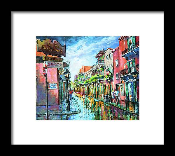 New Orleans Framed Print featuring the painting Royal Lights by Dianne Parks