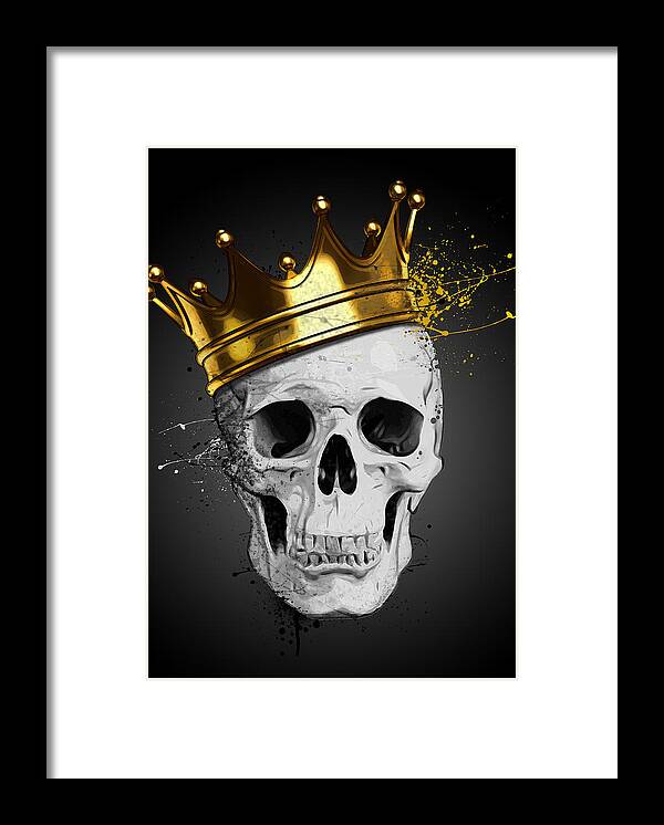 Skull Framed Print featuring the digital art Royal Skull by Nicklas Gustafsson
