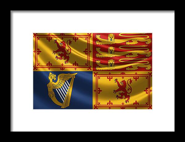 'royal Collection' By Serge Averbukh Framed Print featuring the digital art Royal Standard of the United Kingdom in Scotland by Serge Averbukh