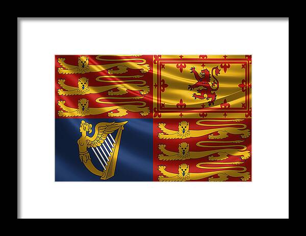'royal Collection' By Serge Averbukh Framed Print featuring the digital art Royal Standard of the United Kingdom by Serge Averbukh