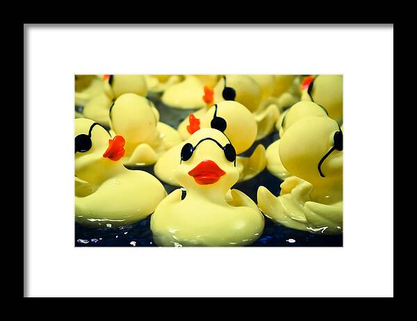 Rubber Duckie Framed Print featuring the photograph Rubber Duckie by Colleen Kammerer