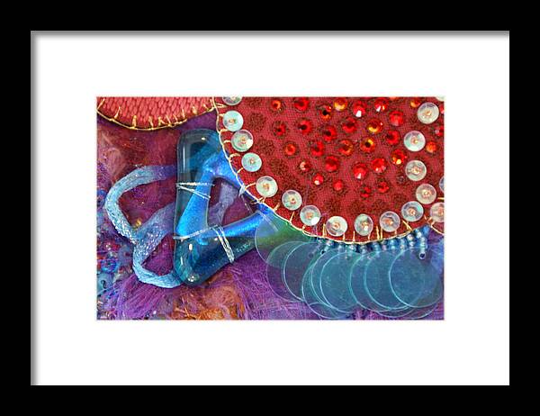 Framed Print featuring the mixed media Ruby Slippers 4 by Judy Henninger