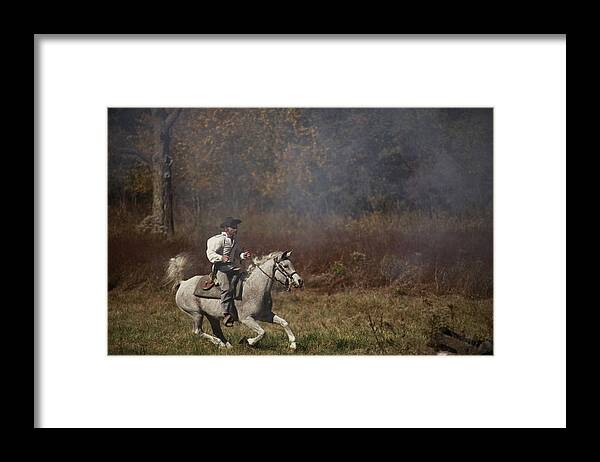 Running Framed Print featuring the photograph Running At Shooters Roost by Kathryn Cornett