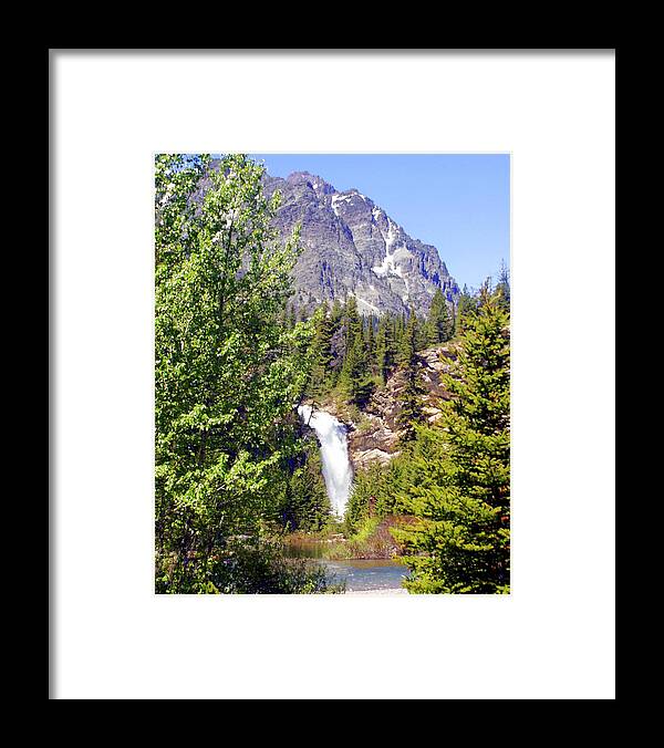 Waterfalls Framed Print featuring the photograph Running Eagle Falls Glacier National Park by Marty Koch