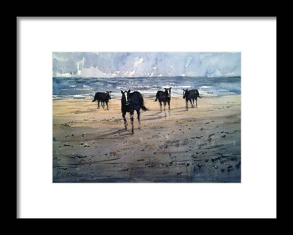 Horses Framed Print featuring the painting Running Free by Ryan Radke