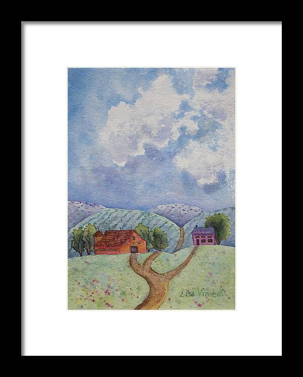 Giclee Framed Print featuring the painting Rural Life by Lisa Vincent