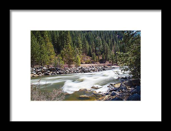 River Framed Print featuring the photograph Rushing River by Dart Humeston