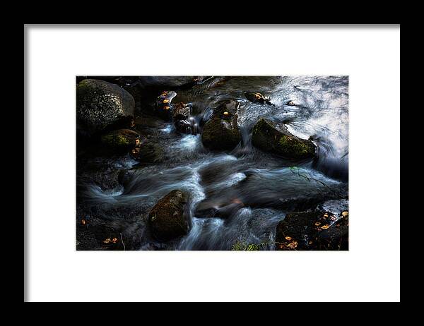 Rocks Framed Print featuring the photograph Rushing Stream by Norman Reid