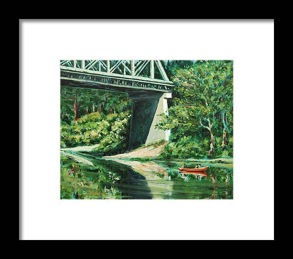 River Framed Print featuring the painting Russian river by Rick Nederlof