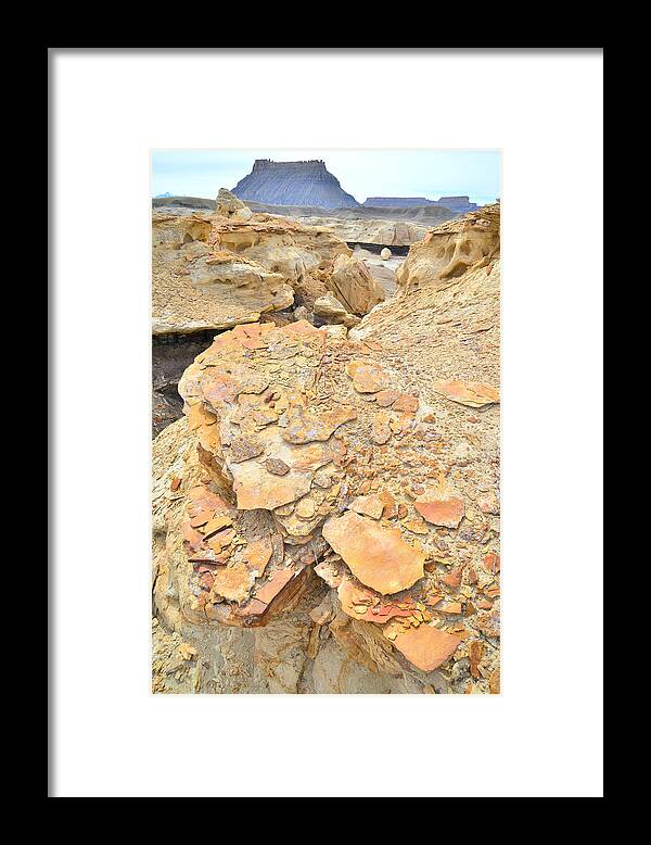 Factory Butte Framed Print featuring the photograph Rust Chips by Ray Mathis