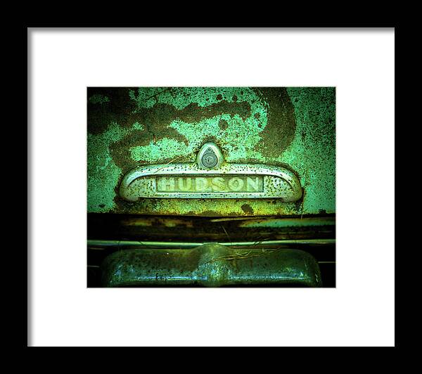 Vehicle Framed Print featuring the photograph Rusted Hudson by Rod Kaye