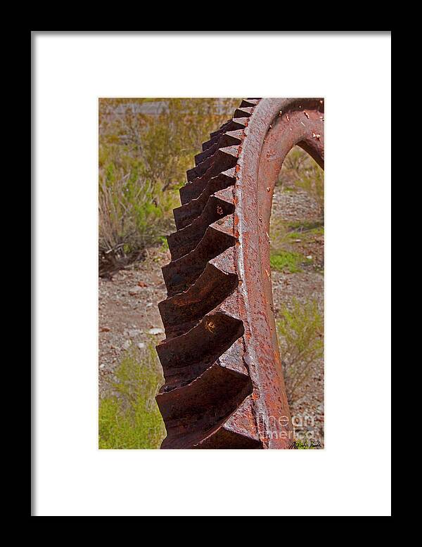 Gear Framed Print featuring the photograph Rusted Teeth-Signed-#1047 by J L Woody Wooden