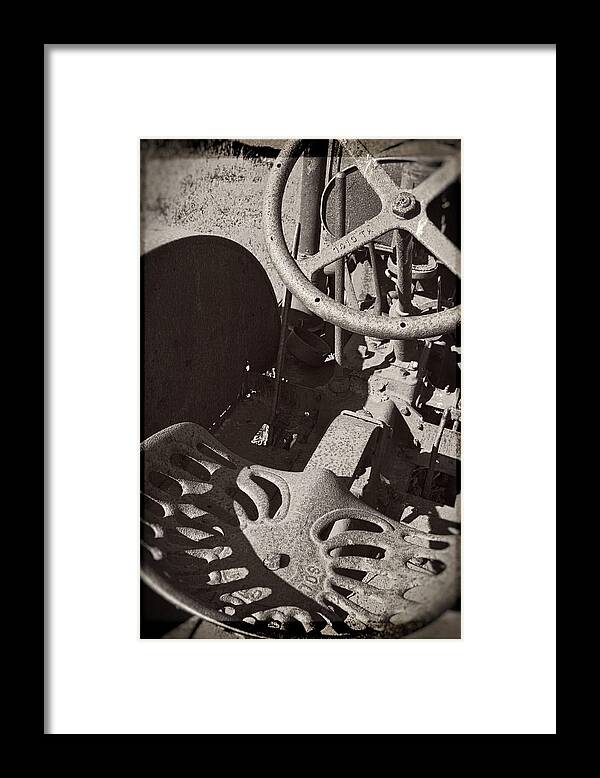 Rusted Tractor Framed Print featuring the photograph Rusted Tractor by Michelle Calkins
