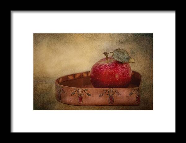Apple Framed Print featuring the photograph Rustic Apple by Robin-Lee Vieira