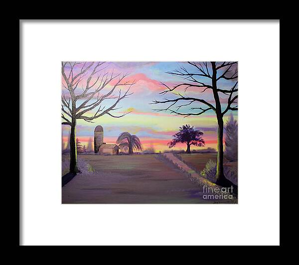 Farm Framed Print featuring the painting Rustic Beauty by Stacey Zimmerman