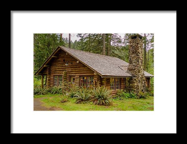 Cabin Framed Print featuring the photograph Rustic Cabin by Jerry Cahill