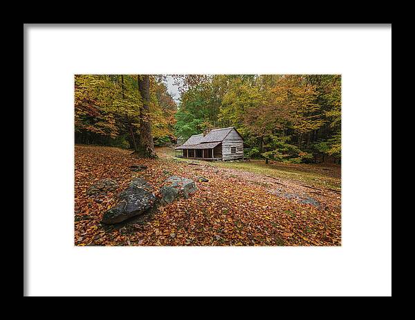 Cabin Framed Print featuring the photograph Rustic Mountain Cabin by Scott Slone