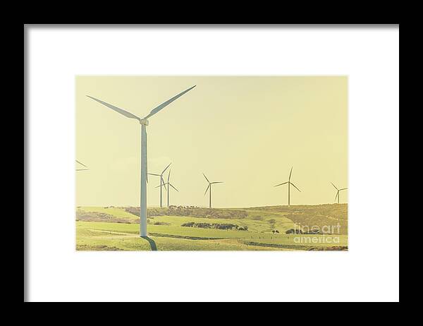 Windmill Framed Print featuring the photograph Rustic renewables by Jorgo Photography