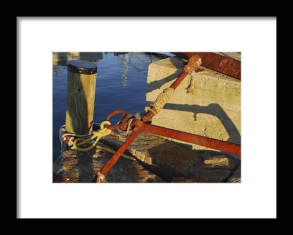 Landscapes Framed Print featuring the photograph Rusty Anchor by AnnaJanessa PhotoArt