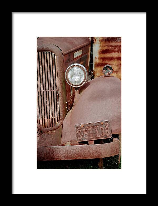 Car Framed Print featuring the photograph Rusty by Flavia Westerwelle