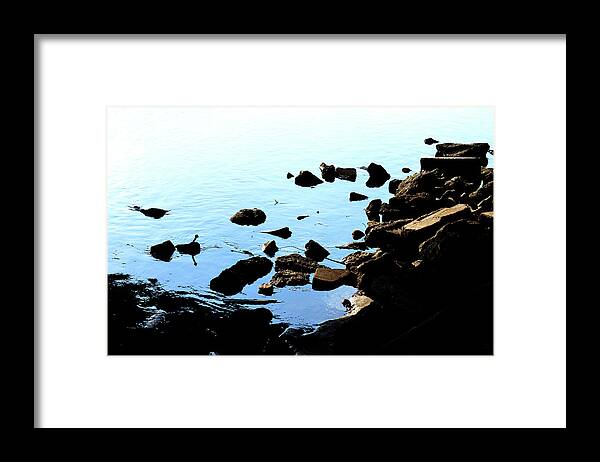 River Framed Print featuring the photograph Rver Rocks by Jeffrey Platt