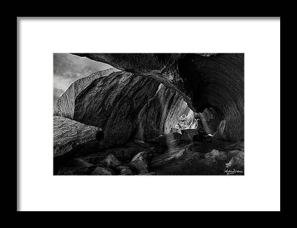 Uluru Framed Print featuring the photograph S H A D O W S by Andrew Dickman