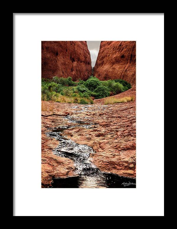 Kata-tjuta Framed Print featuring the photograph S T R E A M by Andrew Dickman