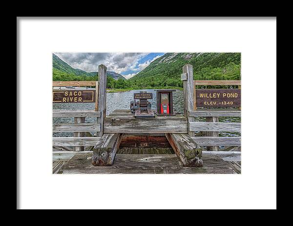 Saco River At Willey Pond Framed Print featuring the photograph Saco River at Willey Pond by Brian MacLean