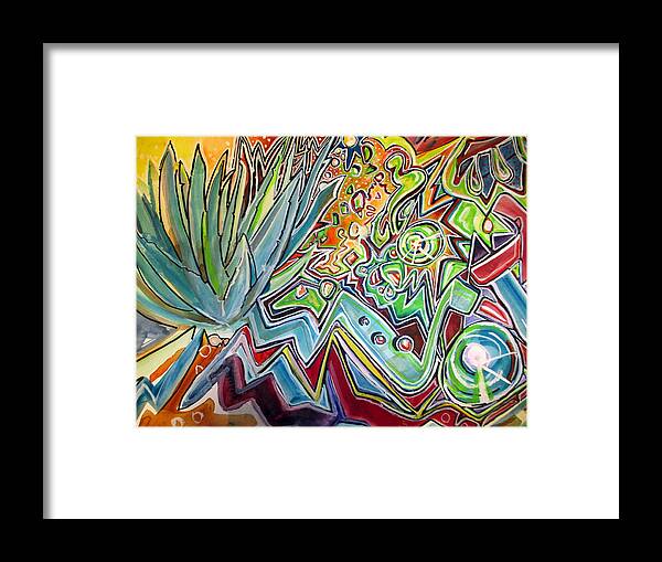Aloe Vera Framed Print featuring the painting Sacred Agave by Steven Holder