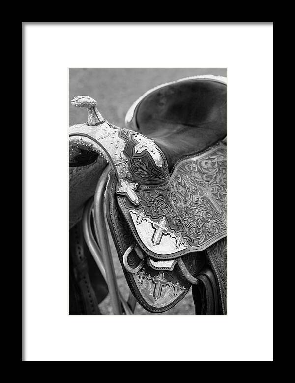 Americana Framed Print featuring the photograph Saddle by Marilyn Hunt