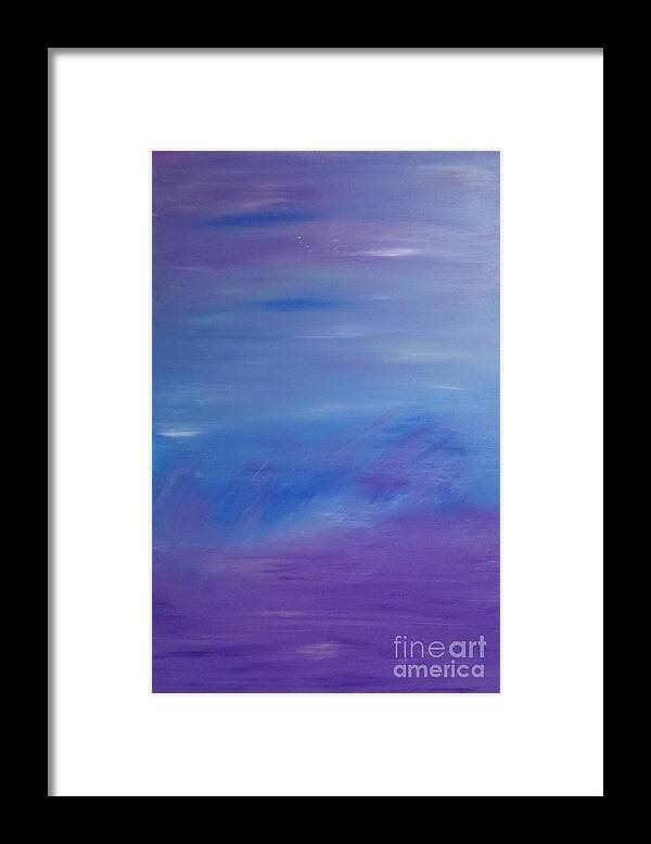Abstract Framed Print featuring the painting Safe Harbor - Inner-View Series by Tracy Evans