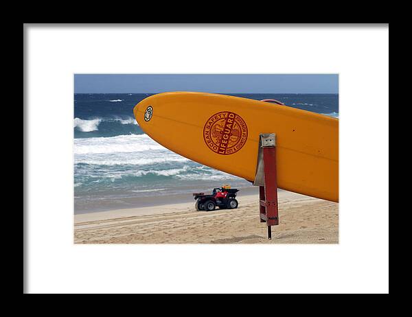  Framed Print featuring the photograph Safety First, Oahu by Kenneth Campbell