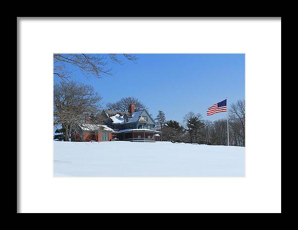Karen Silvestri Framed Print featuring the photograph Sagamore Hill in Winter by Karen Silvestri